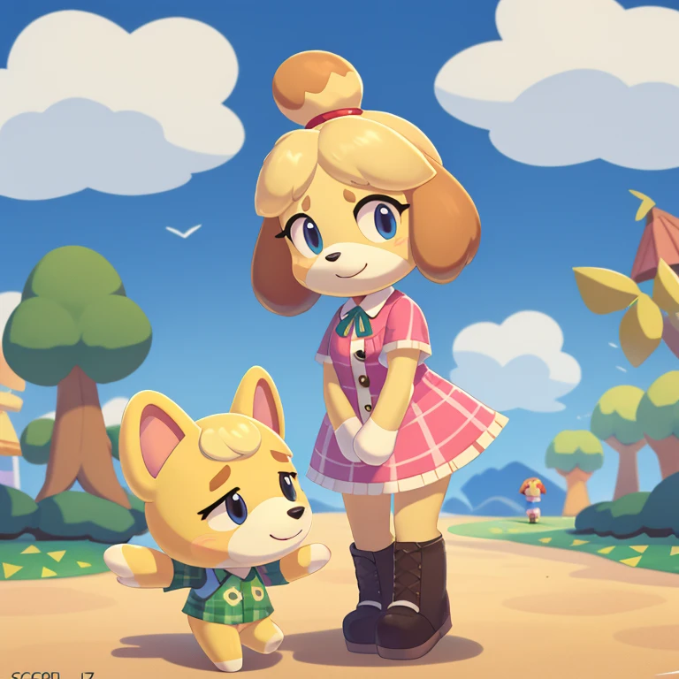 score_9, score_8_up, score_7_up, high-res,  2d, Animal Crossing (style), Isabelle (animal crossing), cute, adorable