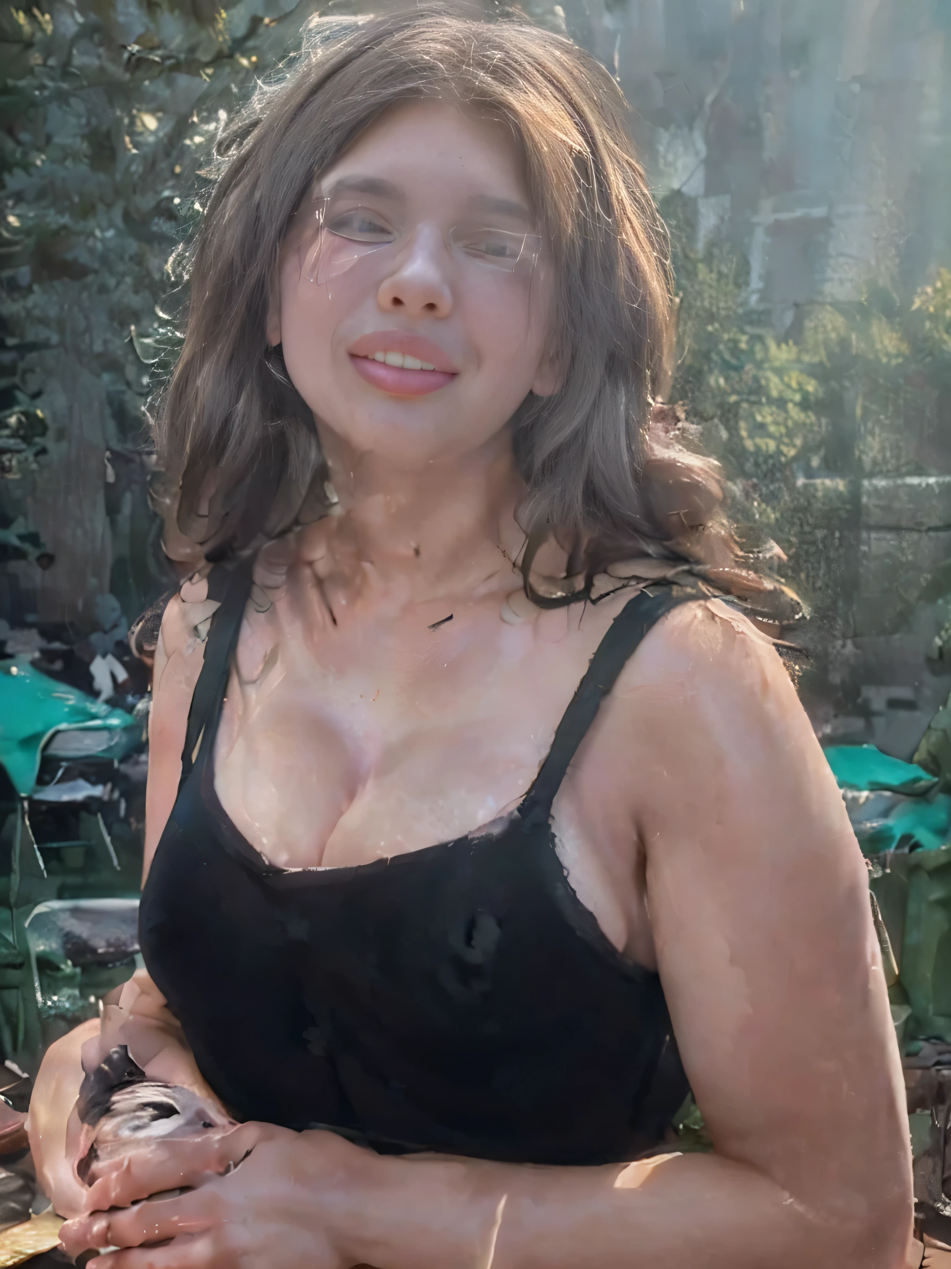 Naked, Large quantities,(( ( thick dripping on the body)), (dripping on the chest))), ((thick )), wet, ((overflowing with breast milk)), thick breast milk, red cheeks, ((((seductive))), boob emphasis, thick milk on the tip of the breast, squeezing breast milk, ((large amount of milk)), (dripping on the breast))), smile