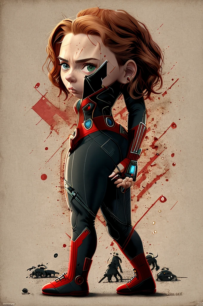 (CBZBB:1.25), ((Scarlett Johansson plays Black Widow)), CBZBB, Lovely, small, whole body, , fair, Fantasy Art, Abnormal Art, Pop Art Station, The art of math, detailed, Practical, Humanoid, Features, 微small, movie shot,