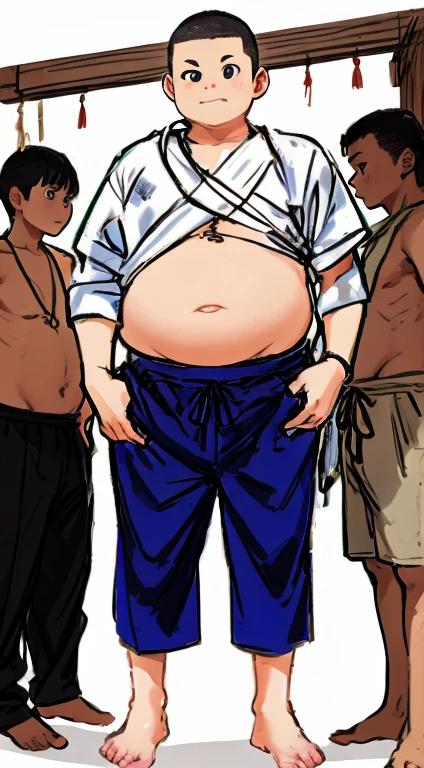 beautiful, ((chubby)), (very short hair),(tomboy), (breast) (pudgy face), (naughty) (high school students) , (plump), ((young)), (androgynous), (boyish), (handsome), (thick), (shota), (overweight), (by hinahara hajime), (by daichi kouta), (beefy), (nipples), (cute), (little brat), (naughty brat), (へそ), (ぽっちゃりした体), (sumo)