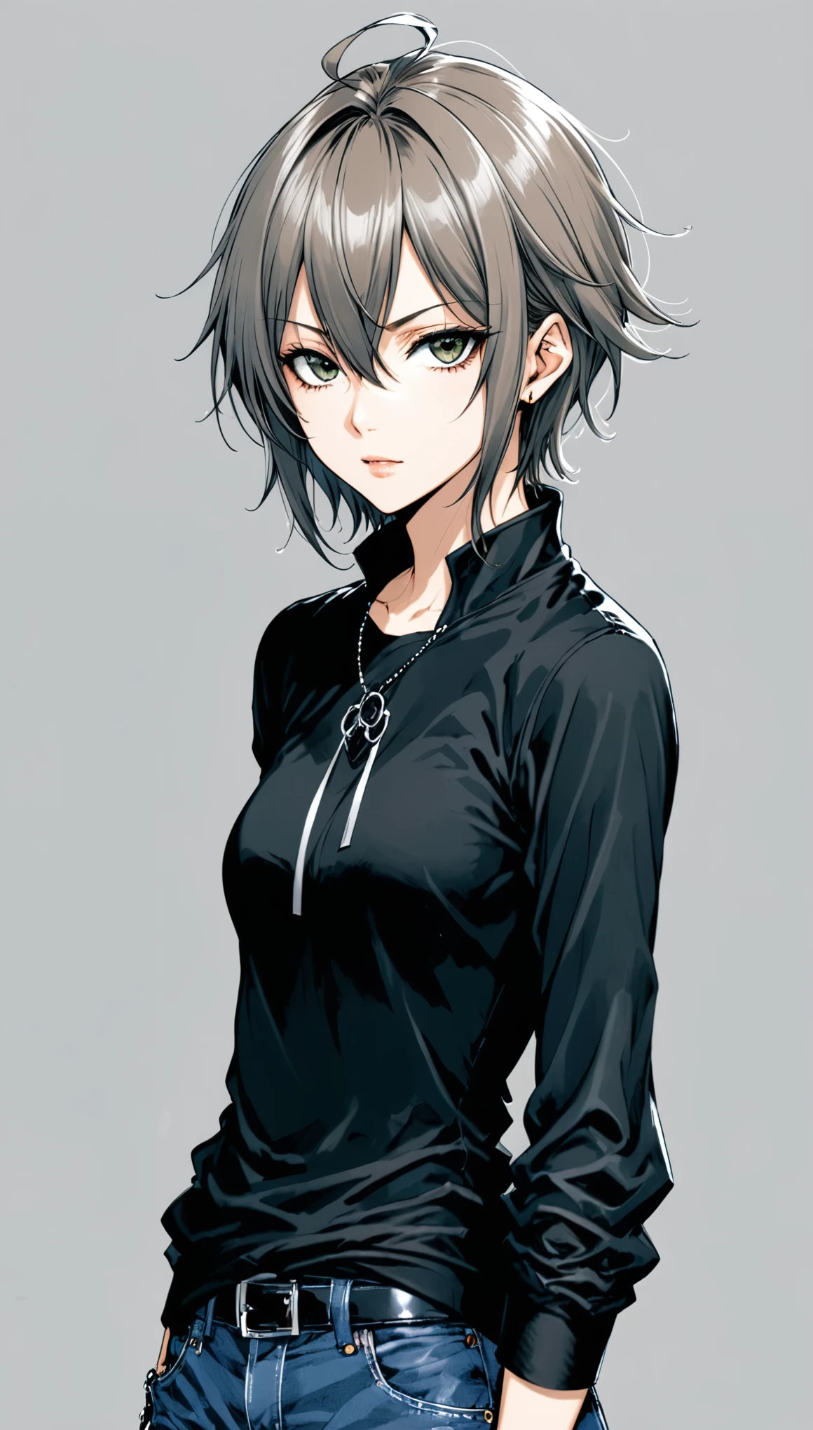 in style of Takeshi Obata,character concept design,half body,girl,