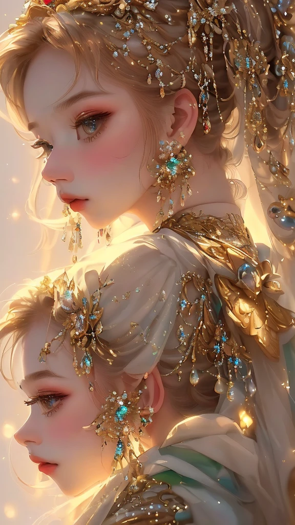 8k,best quality, masterpiece, Ultra-high resolution, (lifelike:1.4), original photo, (lifelike的皮肤纹理:1.3), (Film Grain:1.3), (Front angle),ung girl,East，Beautiful and detailed eyes and face,masterpiece, best quality,close up,Upper Body,Exquisite headdress，Stunning details，