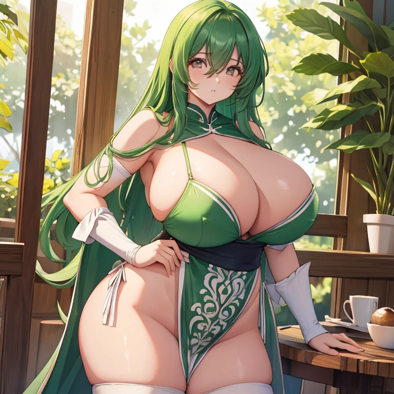 Enfermera de ojos verdes,pelo cafe,muy hermosa y tetona,tetas grandes,culo gigante,pezones erectos,traje de enfermera color rosa