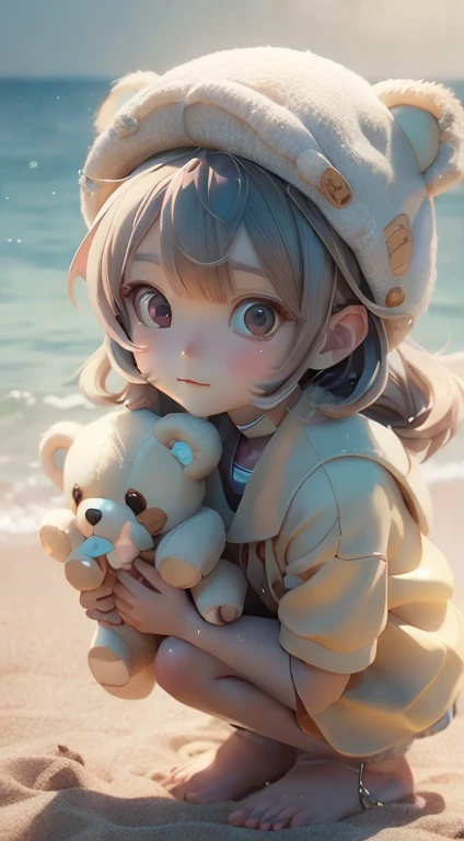 There is a woman holding a teddy bear on the beach, Cute realistic portrait, Cute Anime Girl, Cute girl anime visuals, Smooth anime CG art, Gweiz-style artwork, portrait of Cute Anime Girl, cute portrait, Beautiful anime portraits, Beautiful Anime Girls, Cute Anime Girl portrait, Realistic Anime 3D Style SeaArt Bot Txt2Img デフォルト 15:49:51 There is a woman holding a teddy bear on the beach, Cute realistic portrait, Cute Anime Girl, Cute girl anime visuals, Smooth anime CG art, Gweiz-style artwork, portrait of Cute Anime Girl, cute portrait, Beautiful anime portraits, Beautiful Anime Girls, Cute Anime Girl portrait, Realistic Anime 3D Style、Cap hat