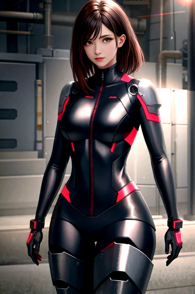 Female mechanical sensation,Sexy bulge,On Industrial Foundation,Authentic mechanical texture,masterpiece,Best quality,film color grade,high quality,HD,high quality纹理,high quality阴影,High Detail,Realistically,Movie Lighting,Side seams,lens flare,Fiber tracing,Clear focus