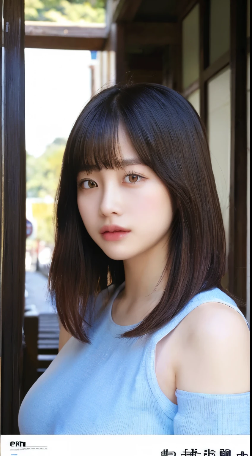 ((highest quality、8k、masterpiece:1.3))、detailed 女性:1.3、(Medium Hair、Huge boobs:1.4)、Clothing that emphasizes breasts、Clothes that reveal cleavage、Off-the-shoulder clothing、超detailed、detailed、eyelid、Downtown Japan