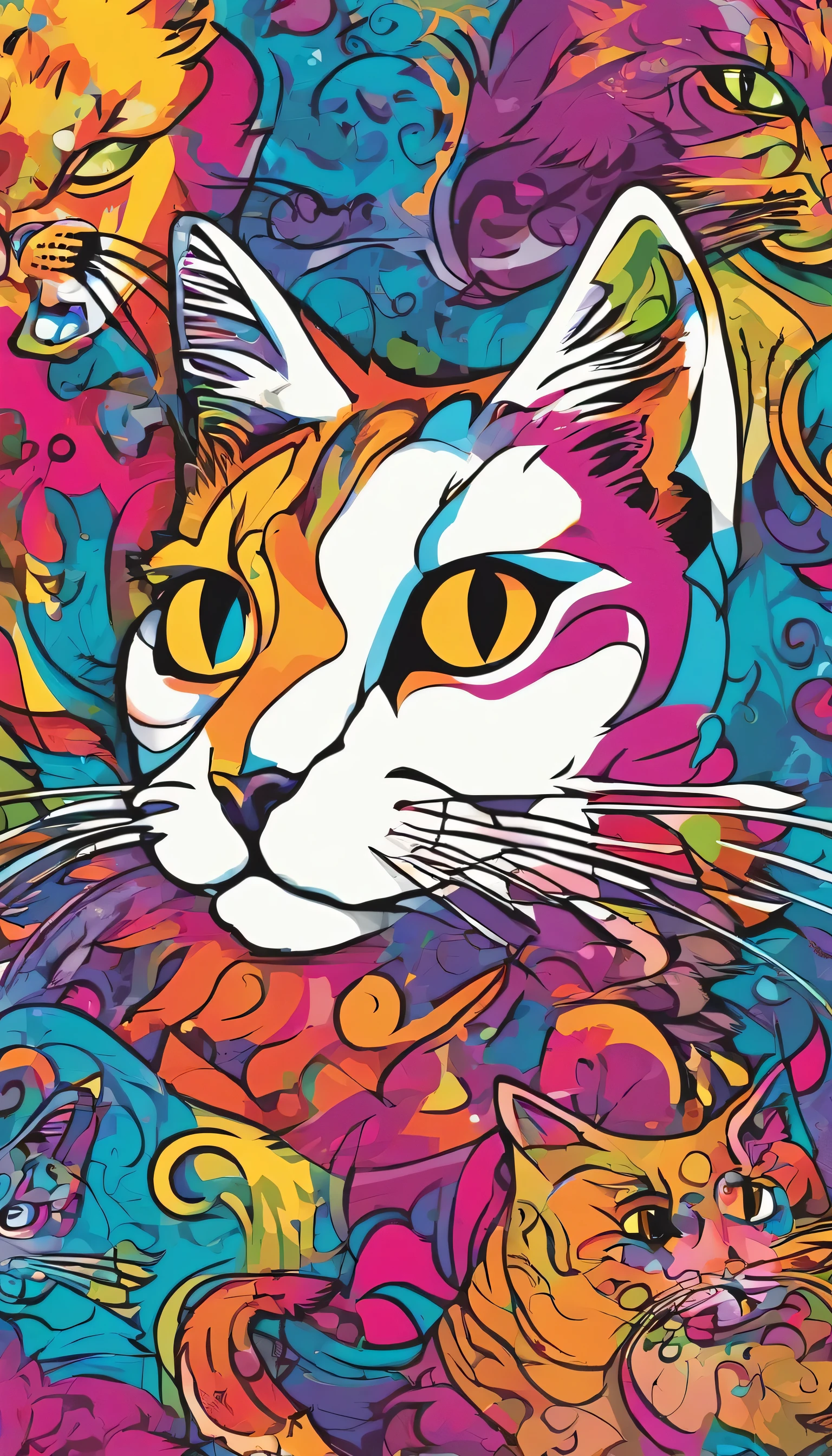 arte de gatos subindo na parede com garras afiadas, escorregando na parede com as garras afiadas, descendo, brincando , alegre, agitados