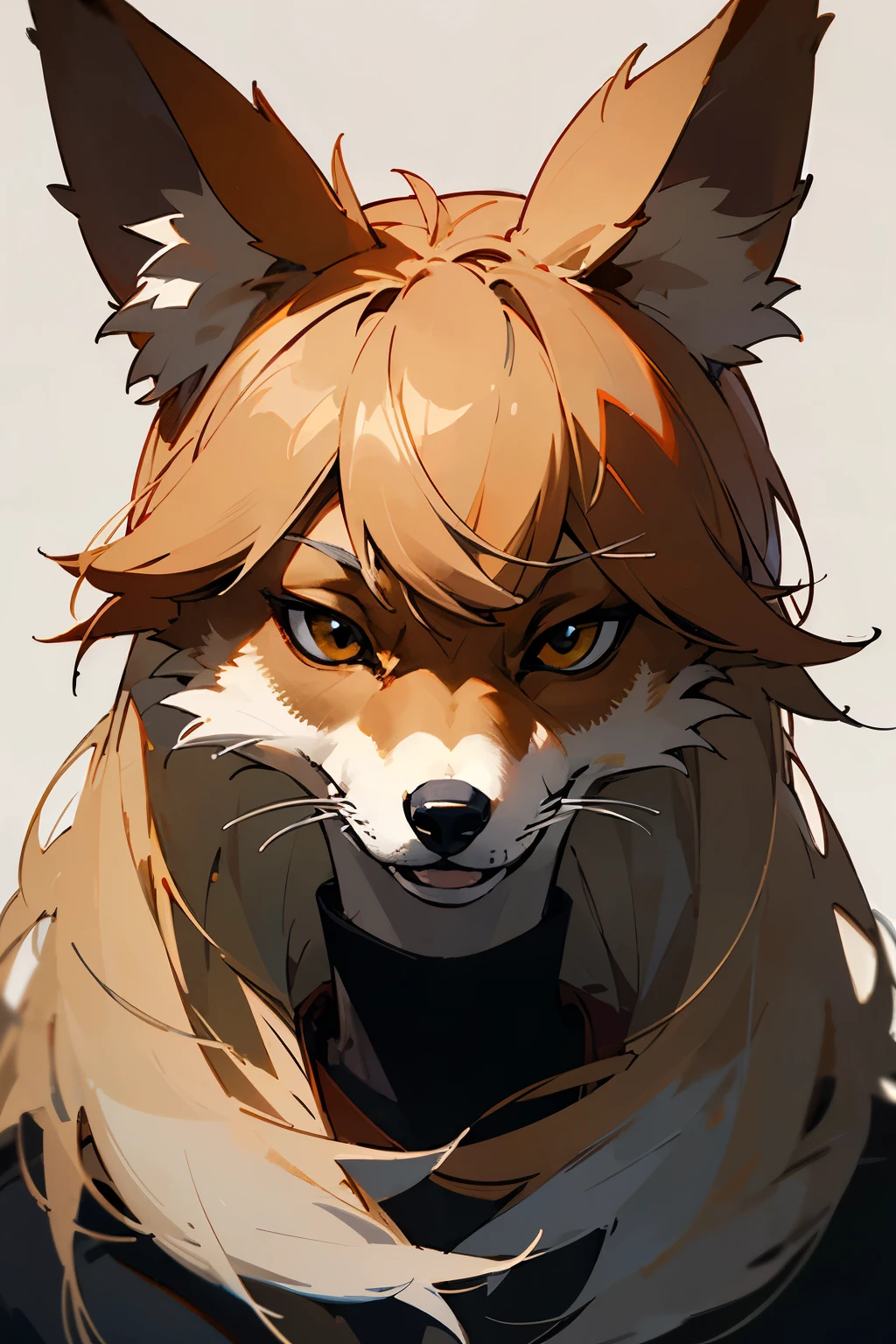 ((best quality)), ((masterpiece)), (detailed), perfect face, anime style, ((portrait of a coyote)), furry
