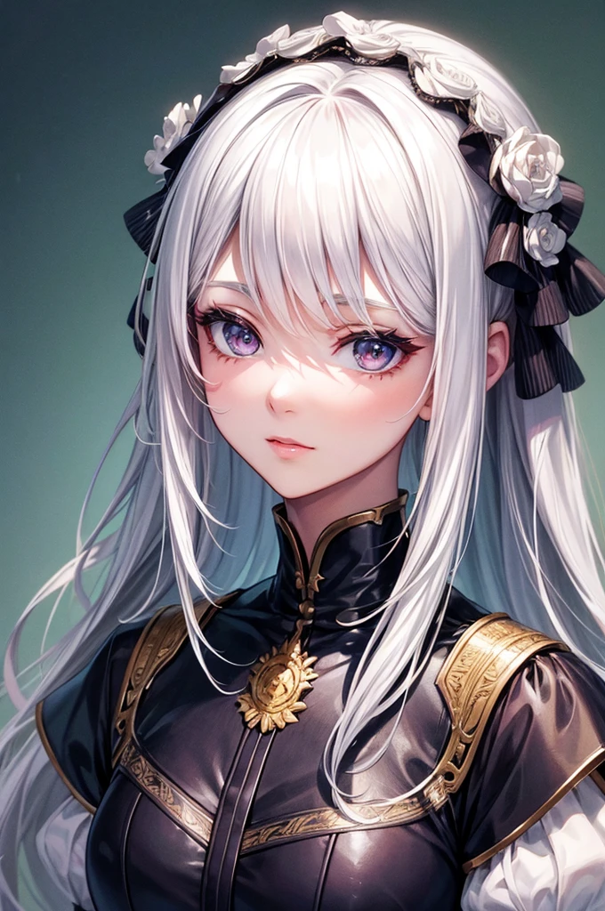 masterpiece, best quality, Super detailed, illustration,, 1 Girl, white hair,