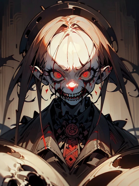 best quality,horror,creepy smile,red nose,detailed face,horrifying atmosphere,dark background,dramatic lighting,sharp focus,sinister,nightmare,scary clown,terrifying expression,emotion,revealing teeth,wide smile,red lips,evil,haunting,nightmarish,unsettling,nighttime scene,creepy laughter,intense gaze,dreadful persona,distorted face,menacing,gothic,piercing eyes,nightmarish scenery,macabre,unnerving,horror movie aesthetic,nightmare fuel,hauntingly beautiful,terrifying presence,nightmare-inducing,shadows,creepy atmosphere