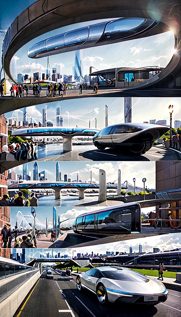 Smart Homes and Buildings:

Reminds: Homes and buildings that adapt to the needs of their occupants, adjusting temperature, lighting and equipment to optimize comfort and efficiency. City of London England 2067
Bayu Iswanto
Remix
Prompts
Copy
Hyperloop Transportation: Hint: Sleek hyperloop pods that traverse underground tunnels at incredible speeds, connecting major cities across the UK with seamless efficiency. Each image should feature a specific aspect of the UK's futuristic infrastructure, highlighting its technological advancements and social benefits. The image should be visually striking and futuristic, using modern design elements and incorporating a sense of scale and grandeur. The overall aesthetic should be one of awe and inspiration, conveying the transformative power of technology and the potential for a brighter future.