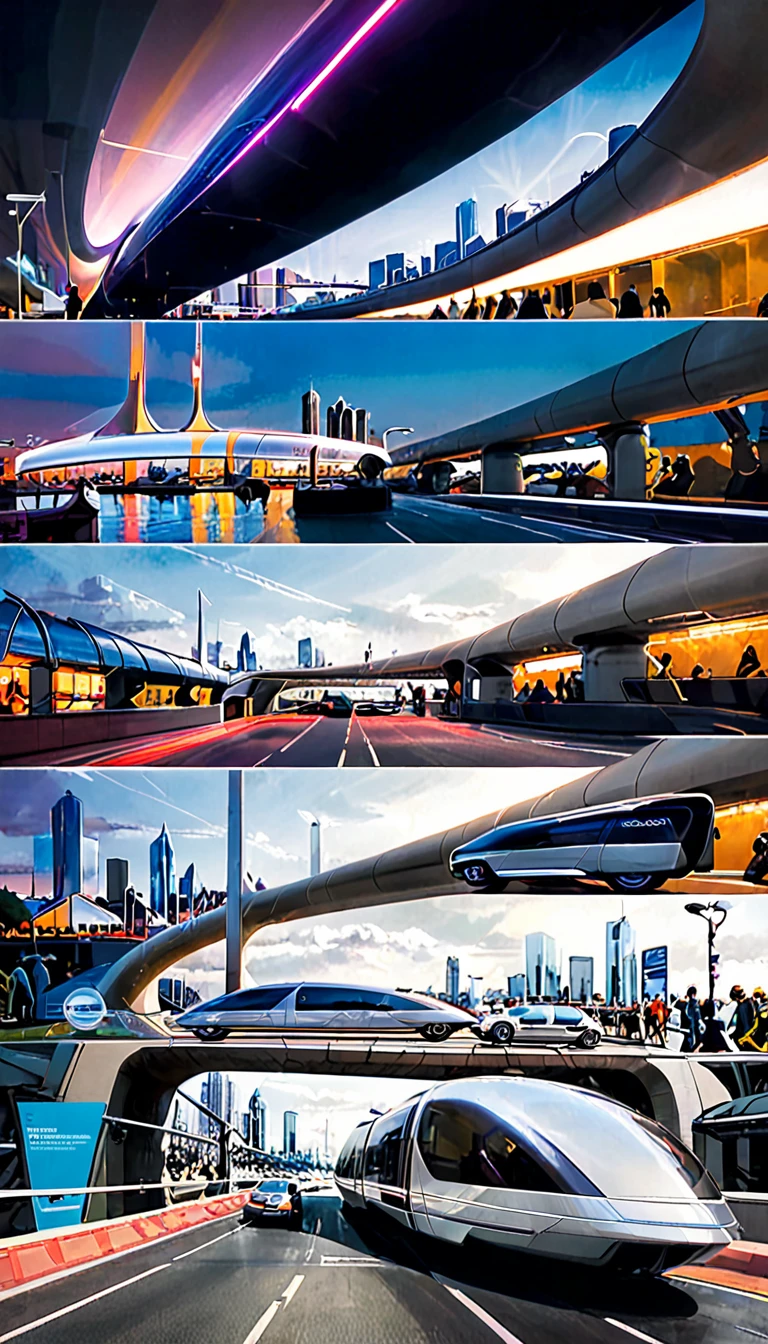 Smart Homes and Buildings:

Reminds: Homes and buildings that adapt to the needs of their occupants, adjusting temperature, lighting and equipment to optimize comfort and efficiency. City of London England 2067
Bayu Iswanto
Remix
Prompts
Copy
Hyperloop Transportation: Hint: Sleek hyperloop pods that traverse underground tunnels at incredible speeds, connecting major cities across the UK with seamless efficiency. Each image should feature a specific aspect of the UK's futuristic infrastructure, highlighting its technological advancements and social benefits. The image should be visually striking and futuristic, using modern design elements and incorporating a sense of scale and grandeur. The overall aesthetic should be one of awe and inspiration, conveying the transformative power of technology and the potential for a brighter future.