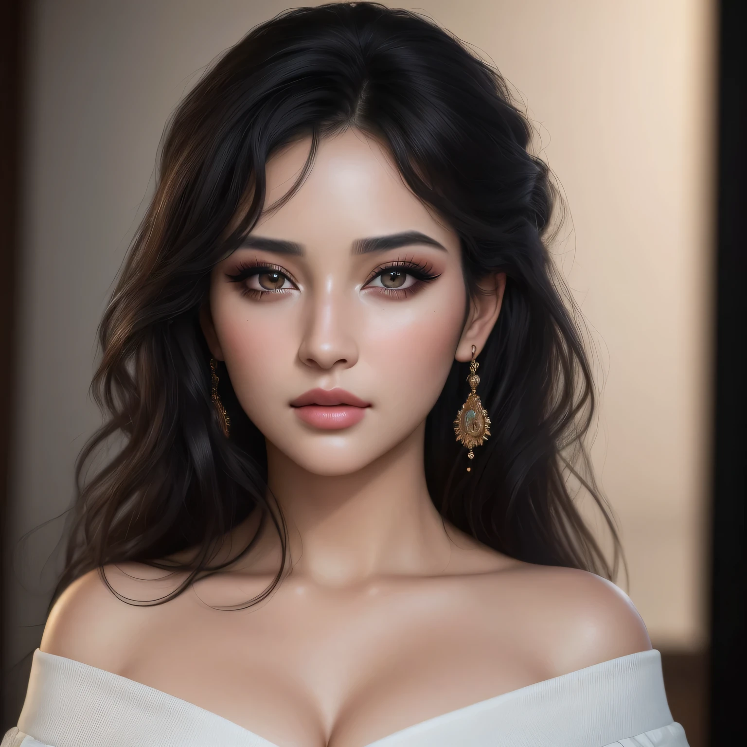 portrait photo of AbigailRatchford beautiful woman hair updo upsweep nightclub sitting at bar (masterpiece) (best quality) (detailed) (8k) (HDR) (wallpaper) (cinematic lighting) (sharp focus) (intricate)