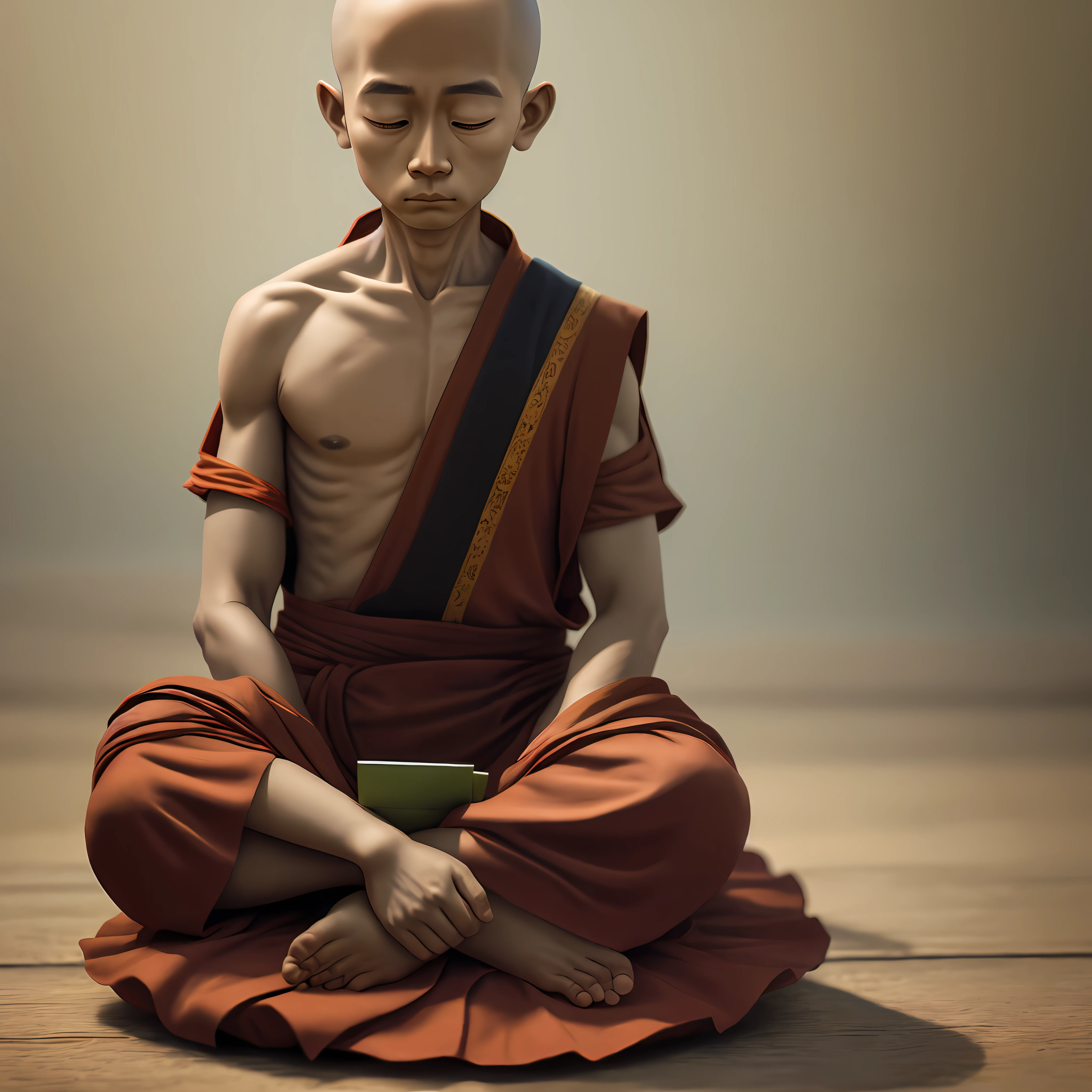 A monk who meditates