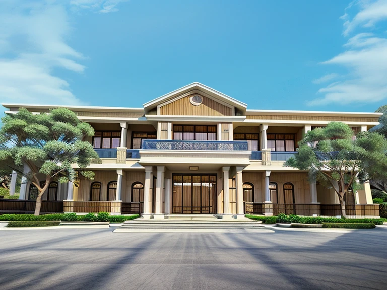 1 neoclassic house:1.2, townhouse, neo classic detail:1.2