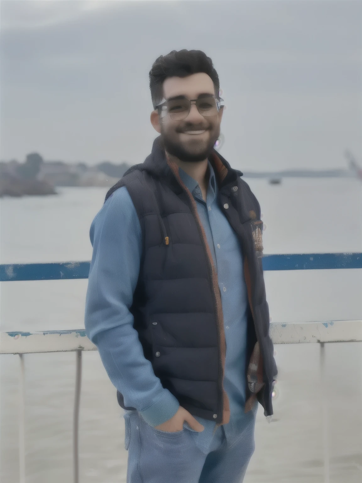 Put this man on a dolphin and put him in an engineering suit and round smokey glasses