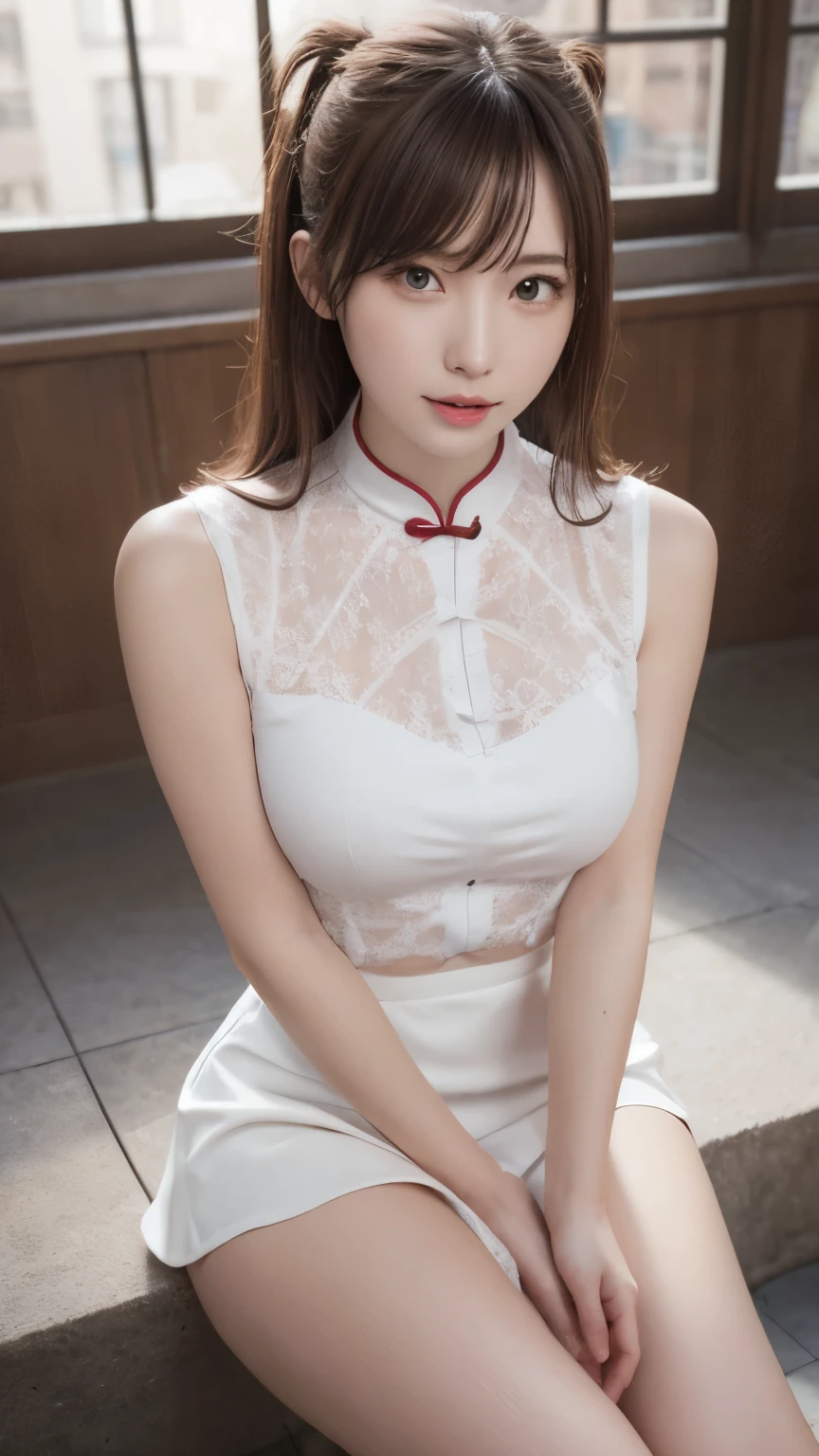 Put finger on cheek and tilt head,evil smile, (realistic)+, (masterpiece)1.3, , (Attractive Vietnamese girl in national dress Ao Dai), Ao dai that you can see through your underwear, long hem, nature, city of hanoi, soft clean focus, realistic lighting and shading, (an extremely delicate and beautiful art)1.3, elegant, (muted colors)1.2,