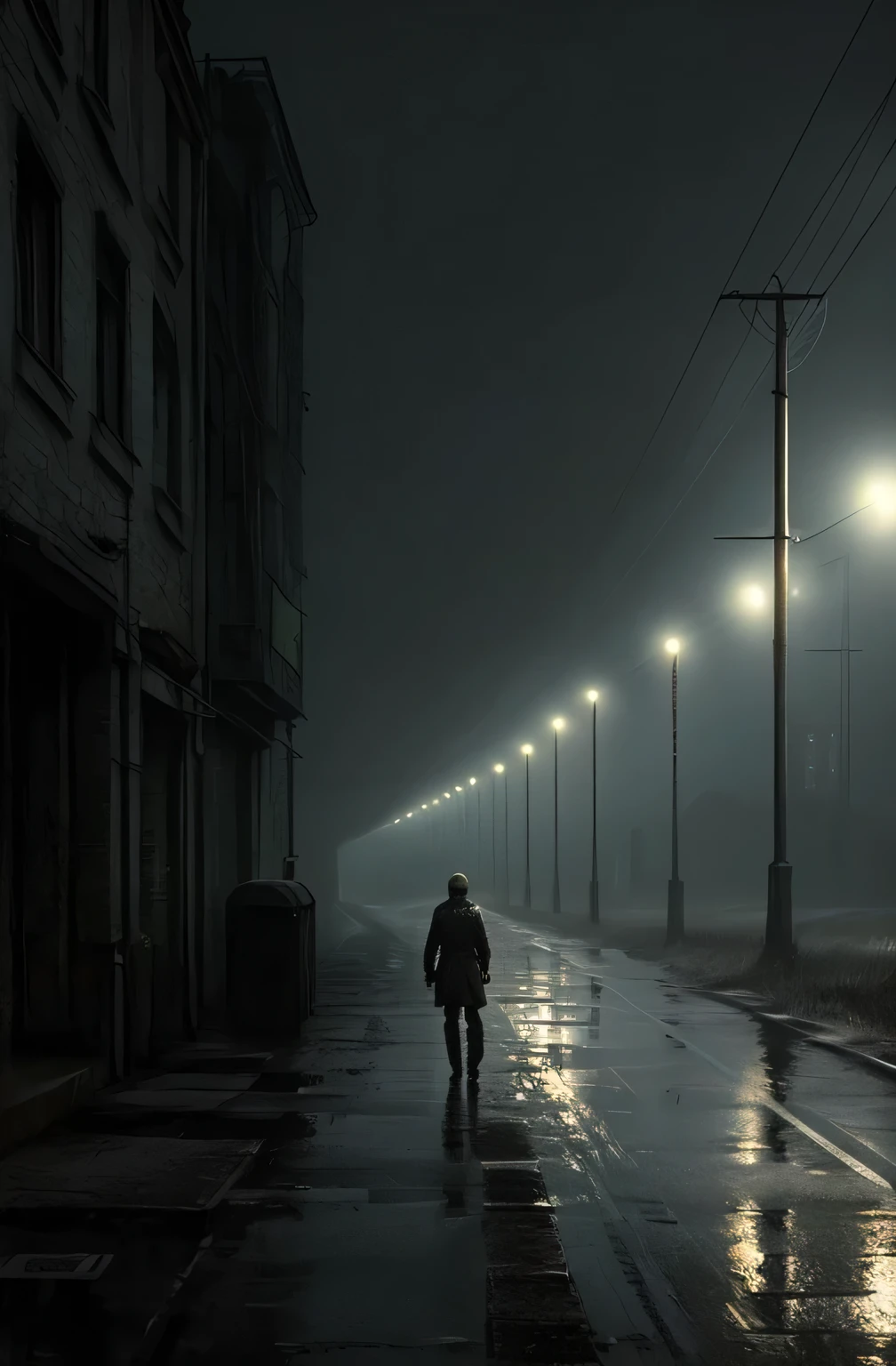 ARTISTALEXEY ANDREEV, Digital Painting 3D, Based on the novel by the Strugatsky brothers《Roadside picnic》The series《Stalker》Concept Art, GLOOMY AMBIANCE, Stray dog, Active Abnormal, Vibrant atmosphere,