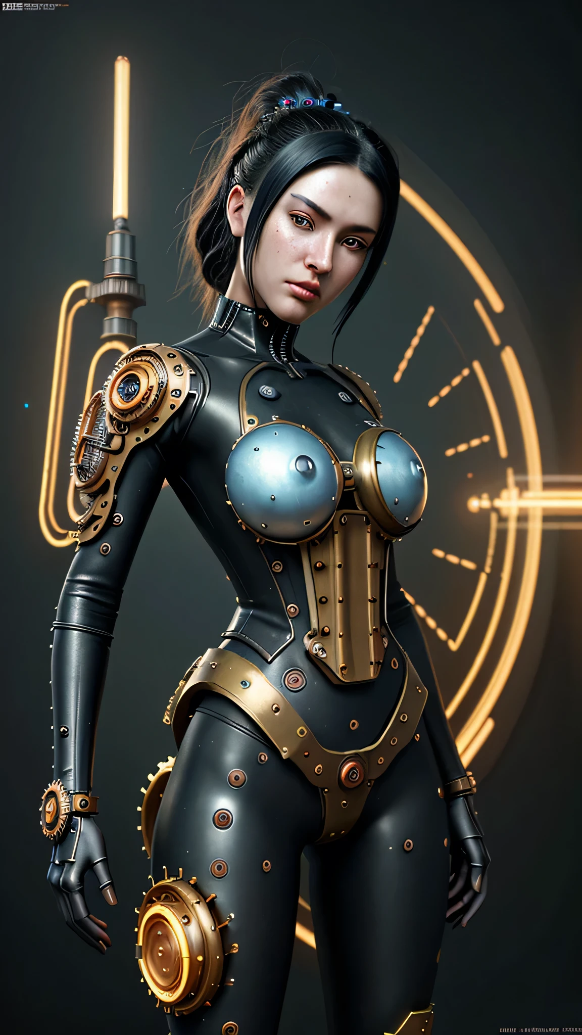 The prompt for the given theme "steampunk style, retro futuristic, naruto" could be:
"sparkling metallic gears and cogs, intricate clockwork mechanisms, elaborate steampunk costumes, vintage futurism, cybernetic enhancements, otherworldly technology, exaggerated character designs, dynamic action scenes, ethereal energy effects, stunning visual aesthetics, unreal engine-powered artworks, insane attention to detail, hyper-realistic renderings, vibrant colors and contrast, 16K ultra-high resolution, UHD photorealism, raw expression of creativity."
Please note that this prompt describes a combination of steampunk and retro-futuristic elements with a touch of Naruto-inspired visuals. It emphasizes the presence of sparkling and mechanical elements, as well as the usage of the Unreal Engine for creating stunning, high-resolution, hyperrealistic artworks.