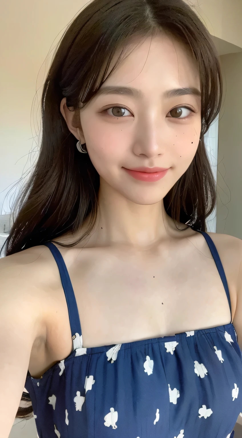((highest quality, 8k, masterpiece: 1.3)), Cute idol: 1.3, (Random hairstyles casual, Small breasts: 1.2),random color bikini: 1.2, Very beautiful face, Delicate eyes, double eyelid,((Photo studio,Photography equipment,The shooting light is visible,Behind the Scenes,)),turn around,smile,Dimples,Water droplets on the body,Wet Hair,Moles around the mouth,