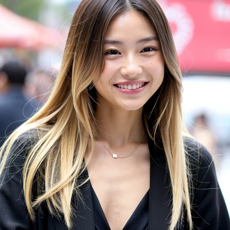 Gal,Japanese,Long Hair,Blonde,Bigger,smile