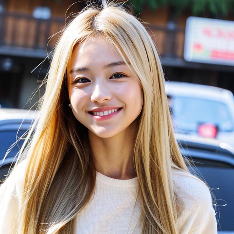 Gal,Japanese,Long Hair,Blonde,Bigger,smile