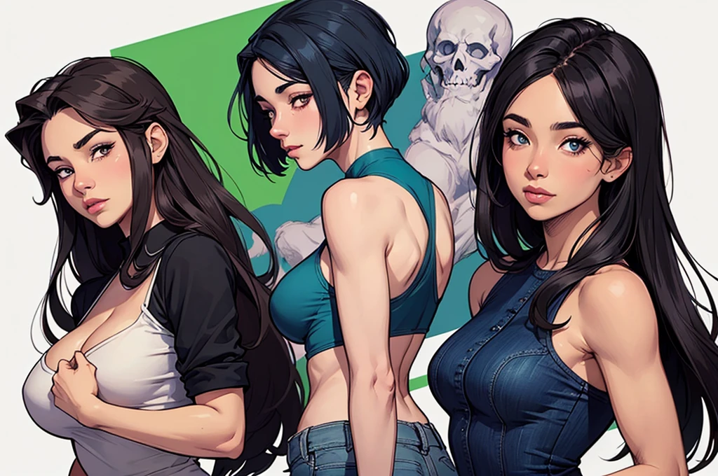 estilo de desenho animado:1.2), fundo branco mulher Imagem de desenho animado de uma mulher , roupas sensuais , garota super valente destemida , Ilustra??o estilo desenho animado, estilo de arte dos desenhos animados, estilo de mulher, Pele branca, olhos verdes, cabelo preto, Cabelo ondulado, cabelo liso, franja, Cabelo longo, cabelo ao vento, cemetery at night, Jeans apertado, blue jeans, bot retrato, linda digital illustration, retrato de alta qualidade, arte em quadrinhos, retrato do design do personagem, white background Busty without clothes and medium breasts female character cast of friends aged 80&#39;roupas e 80&#39;hairstyle cartoon style gemstones waist up portrait mode queen of the south Jennifer Connelly scenery GTA dominatrix gold coins chest with jewelry woman in leather clothes walking down the street, vestindo armadura de assassino de couro, armadura de couro skimpy, roupas de couro de fantasia, Roupa de Fantasia, in a leather espartilho, Yennefer, lara croft medieval, bela assassina feminina, fantasia sombria cyberpunk sedutora, Yennefer de Vengerberg, Armadura deslumbrante, weared em armadura de couro, espartilho, em armadura de couro, estilo cartoon, digital illustration, estilo GTA Jennifer Connelly moamente detalhado, arte digital detalhada fofa, Fan art horror character design portrait, digital illustration de cabelo preto cacheado lindo retrato de alta qualidade, arte em quadrinhos, retrato do design do personagem, Personagem feminina peituda, without clothes and with medium breasts, estilo cartoon, mulher com roupas de couro andando pela rua, vestindo armadura de assassino de couro, armadura de couro skimpy, roupas de couro de fantasia, Roupa de Fantasia, in a leather espartilho, Yennefer, lara croft medieval, bela assassina feminina, fantasia sombria cyberpunk sedutora, Yennefer de Vengerberg, Armadura deslumbrante, weared em armadura de couro, espartilho, em armadura de couro, estilo cartoon, digital illustration, estilo GTA Jenn