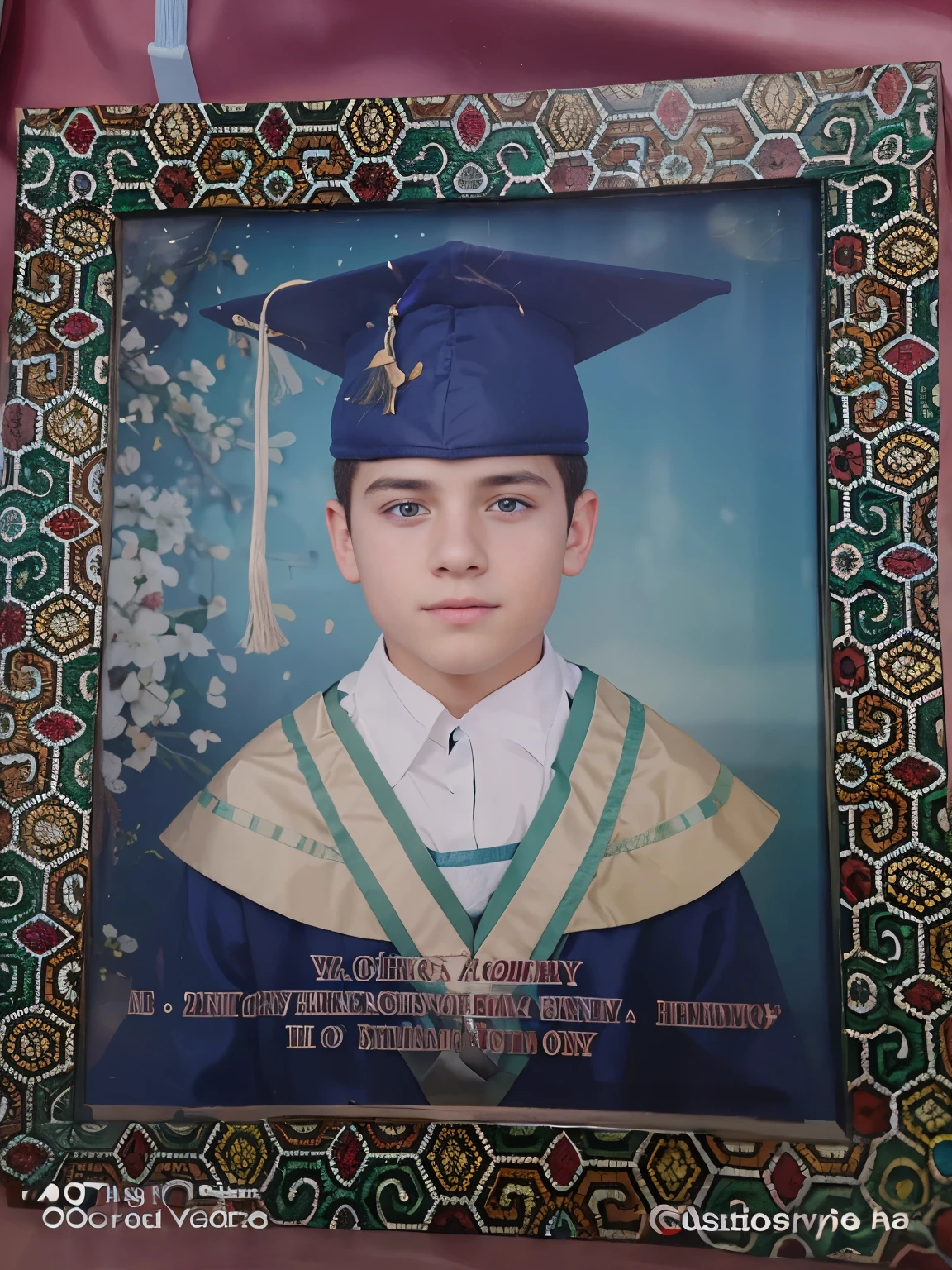 Hyperrealistic photograpy,very handsome boy aged 10 years,wearing graduation attire