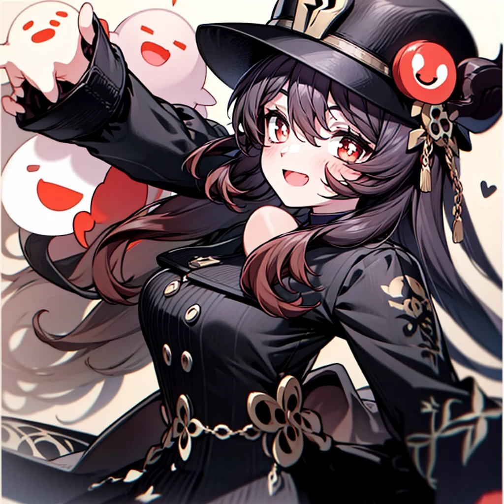 cute big breasts,Little Red Devil,Maverick horns,Black punk leather jacket,Chain lock,Emoji pack,9 emojis,emoji sheet of,Align arrangement,multiple postures and expressions(grieves,astonishment,having fun,exhilarated,big laughter,Touch your head,Sell moe, wait),Anthropomorphic style,Disney style,Black strokes,Different emotionultiple postures and expressions,8K