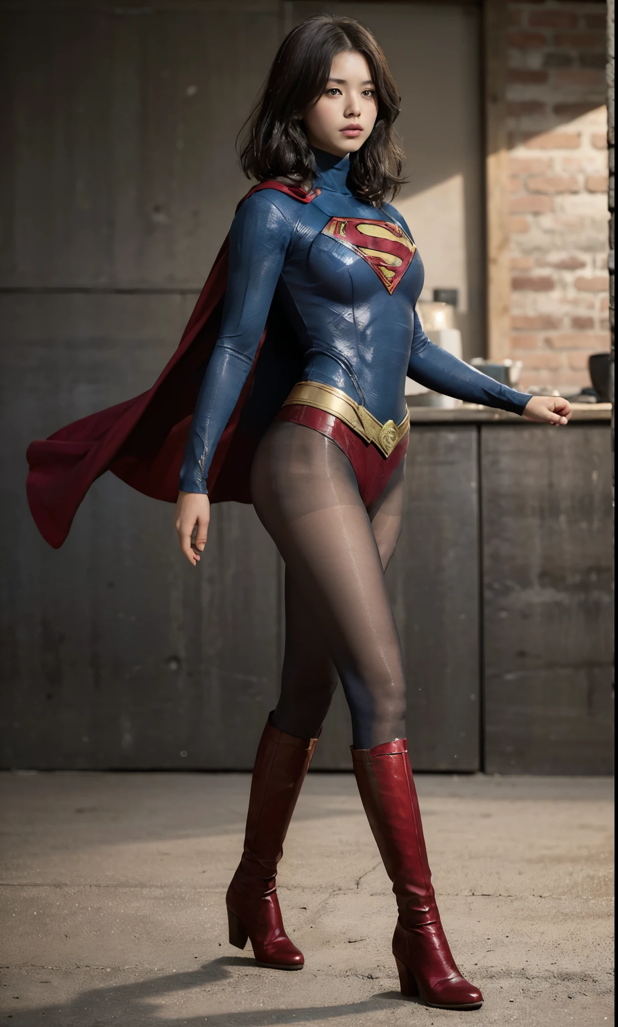 No background、She always has her mouth open、She always looks distressed、Always close your eyes、(((Beautiful legs in black tights.)))、(((Stretch your legs、expensive、あなたのsufferingを合法的に表現する)))、((((Make the most of your original images)))、(((Supergirl Costume)))、(((Beautiful short bob hairstyle)))、(((suffering)))、(((Black tights legs、Wear red boots)))、((Best image quality、8k))、((highest quality、8k、masterpiece:1.3))、(((Preserve background )))、Sharp focus:1.2、Beautiful woman with perfect figure:1.4、Slim Abs:1.2、Wet body:1.5、Highly detailed face and skin texture、8k