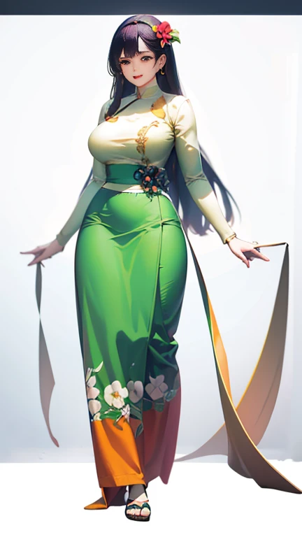 cuadro de una mujer con un vestido verde posando para una foto, rossdraws dibujos animados vibrantes, Pintura digital RossDrew, rossdraws 1. 0, Ross draws global illumination, rossdibuja 2. 5, wlop ross dibuja, rossdibuja 2. 0, rossdraws volumetric lighting, Totalmente vestida. Pintura de sexy, rossdraws sakimimichan, :: rossdraws