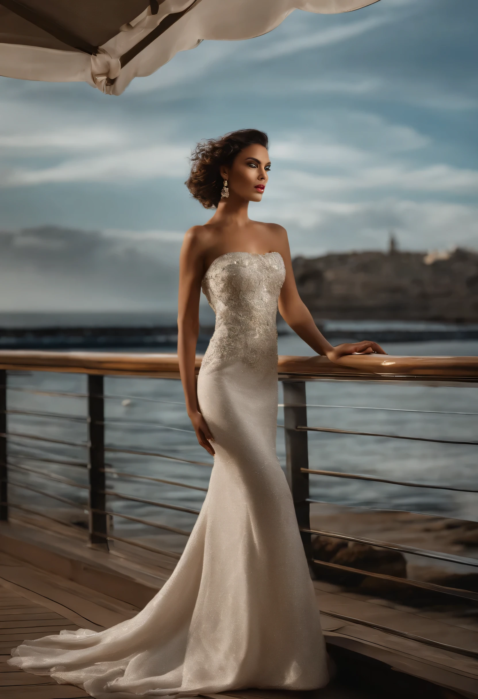Capture the epitome of elegance and sophistication in our upcoming SeaArt fashion magazine cover shoot. Precisamos de uma imagem hipnotizante de um modelo promocional, embodying grace and style as she poses for our magazine cover. The focus is on the model&#39;s entire body, emphasizing her poise and trust. Imagine her surrounded by an aura of fascination, with eyes reflecting the essence of haute couture and glamor. The setting should exude luxury, seja um ambiente urbano chique ou uma paisagem natural luxuosa. Cada detalhe importa, from the flow of your clothes to the subtlest expression on your face. It&#39;s not just about fashion; It&#39;s a celebration of beauty, trust, and the art of visual storytelling. Imagine the scene with cinematic brilliance, capturando o modelo em um momento que transcende o tempo. This cover won&#39;t just sell clothes; vai vender sonhos, aspirations, and the allure of a sophisticated lifestyle.