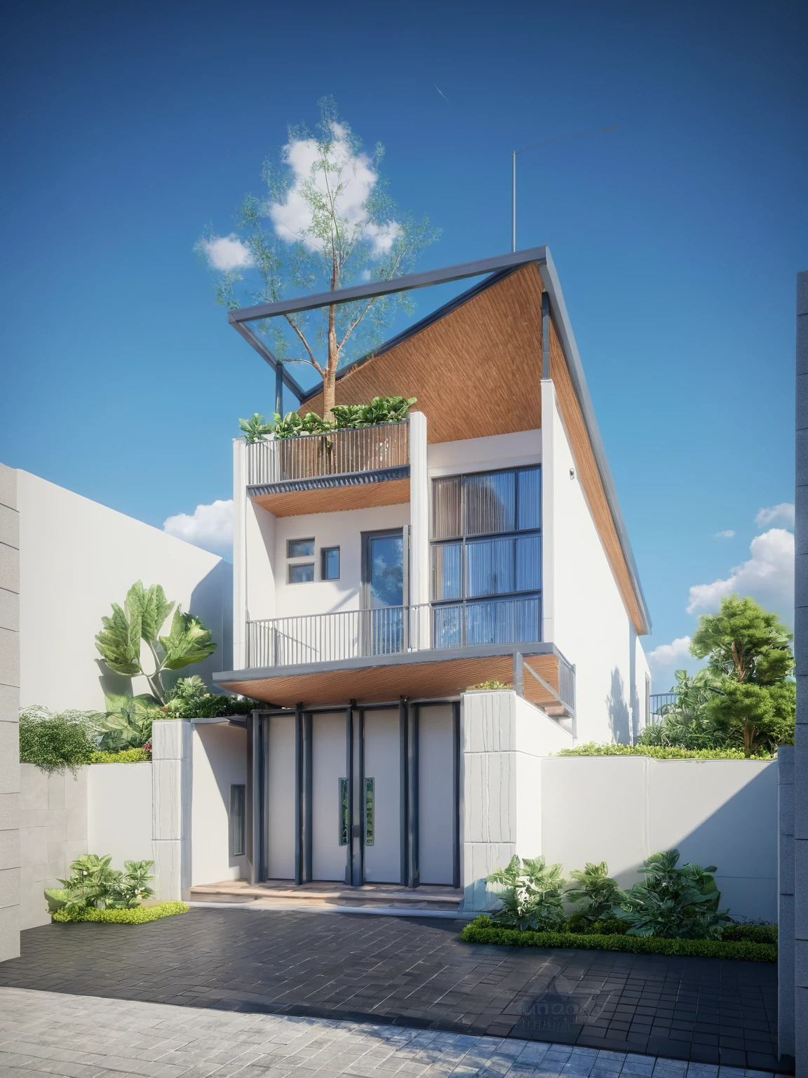 Architectural style Architectural style, ((Classic Style House)),(masterpiece) , ((best quality)), dramatic lighting, high quality outdoors, sky, day, cloud, tree, blue sky, building, scenery, road, real world location, sunlight, enough detail, high resolution,super realistic, Photorealistic, highly detailed, balcony, plants, door, car, truck, parking slot, paving, . Clean lines, architectural drawing, highly detailed , . Clean lines, geometric shapes, minimalist, modern, architectural drawing, highly detailed