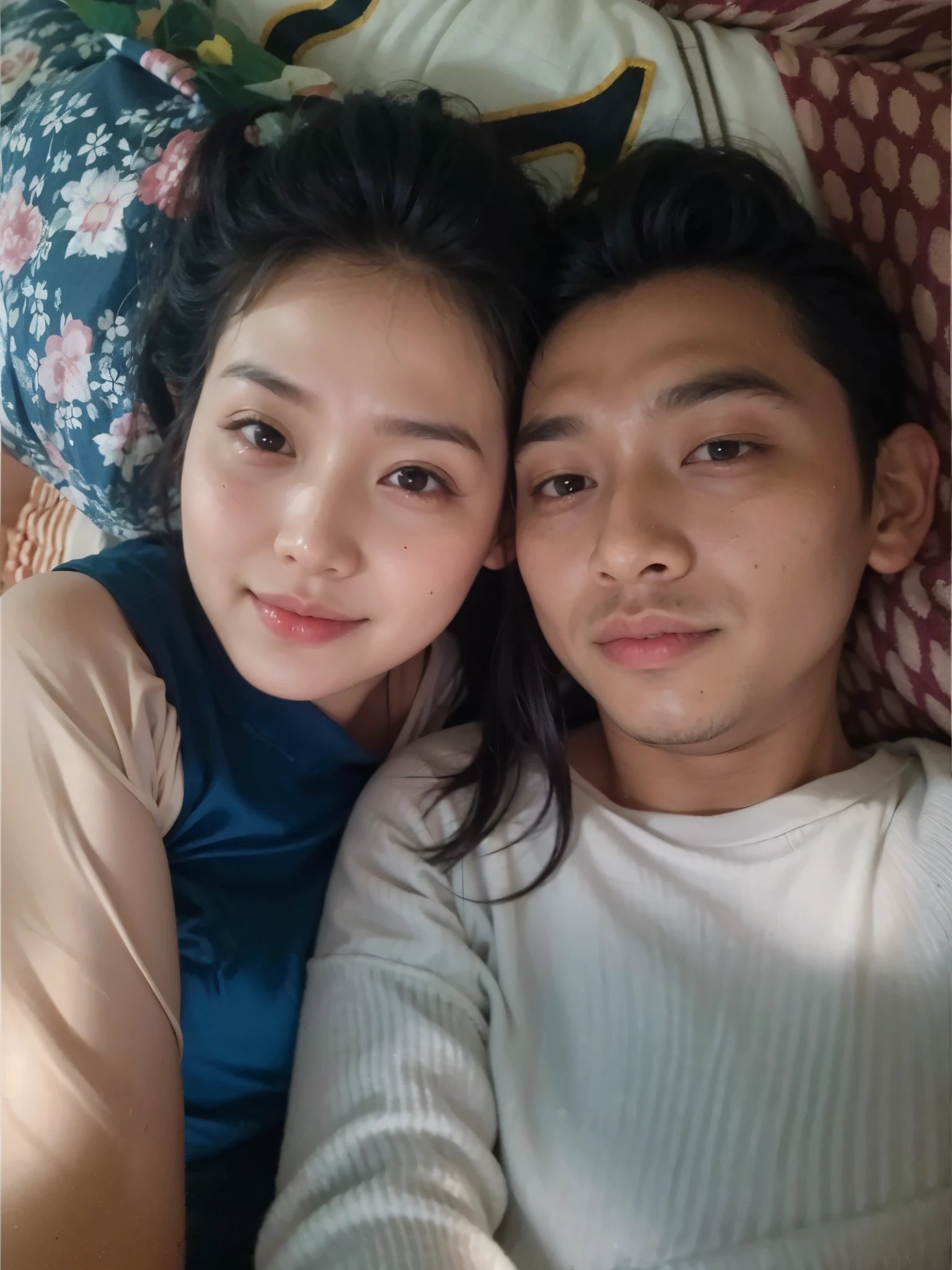 Indonesia plump woman, and young man