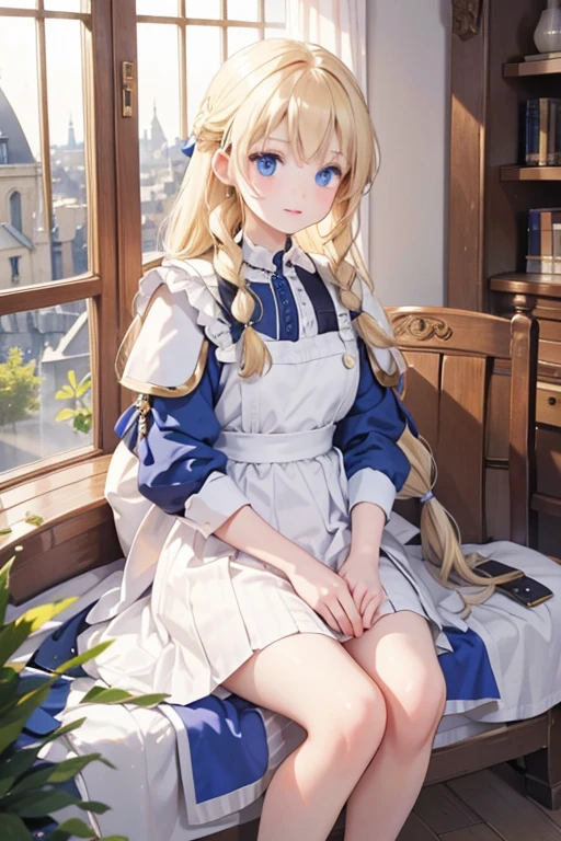 masterpiece, highest quality, High resolution, One 、blue eyes、
Blonde、Braid、Medieval France、Wearing knight's armor、rapier in right hand、Shield in left hand