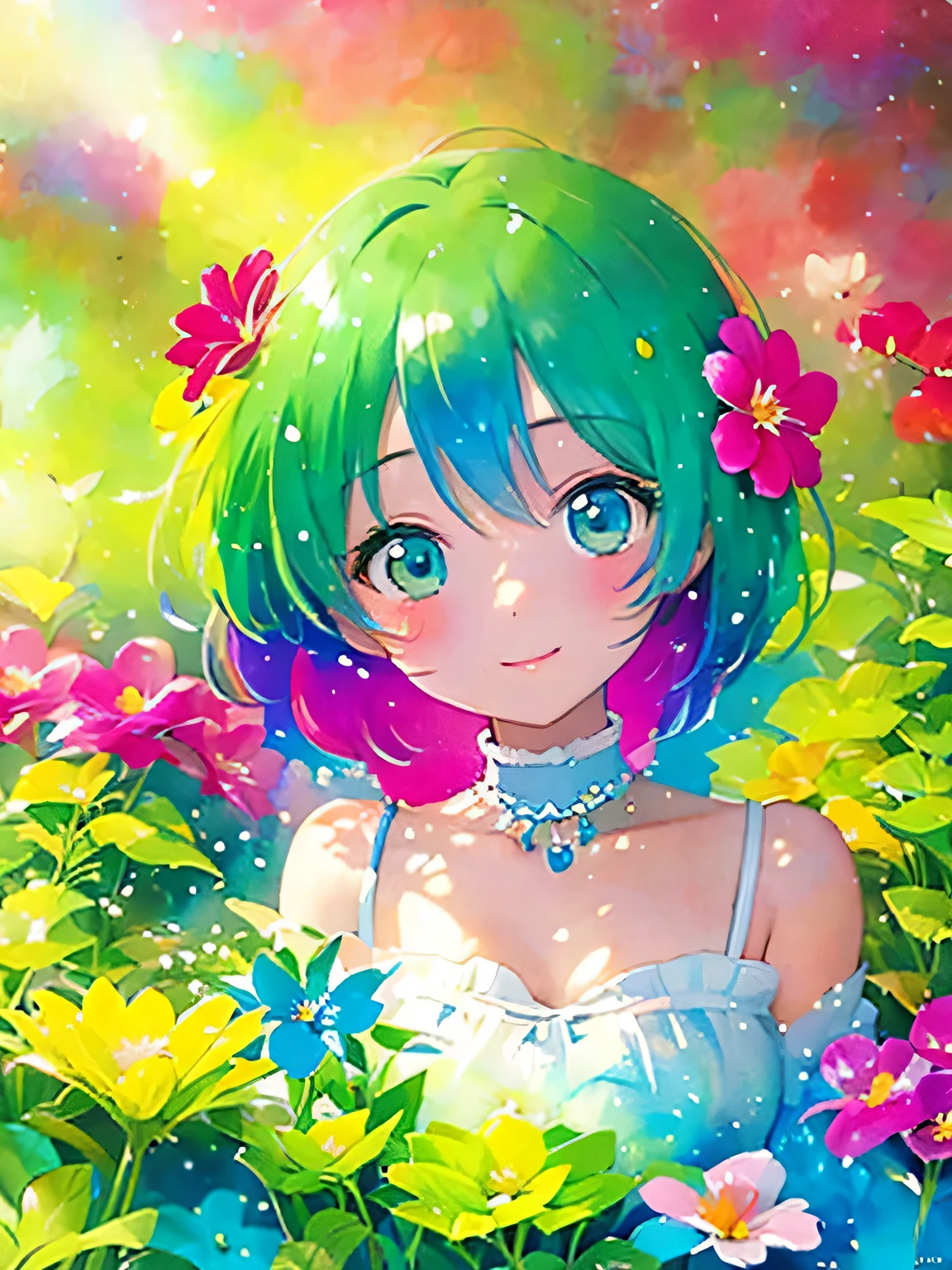 Momoko Sakura style、8K Quality、Intense watercolor, Detailed watercolor art, Watercolor splash, Surreal, avant-garde pop art, Beautiful and expressive paintings, Beautiful artwork illustration, Very colorful tones, wonderful, Cool beauty, highest quality、Official Art, Vector art, Stylish design, (((The most beautiful girl))), (((highest quality))), HDR, ((detailed)), (((Doodle Art)), ((masterpiece)), ((Super detailed)), (((Colorful flowers))),(((Stylish))),