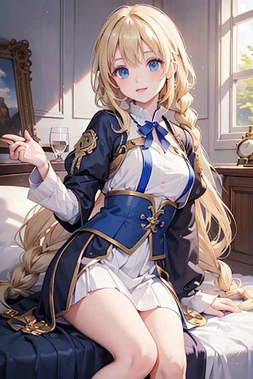 masterpiece, highest quality, High resolution, One ****************、blue eyes、
Blonde、Braid、Medieval France、Jeanne d&#39;Arc、Training Course、Wearing knight&#39;s armor、rapier in right hand、Shield in left hand