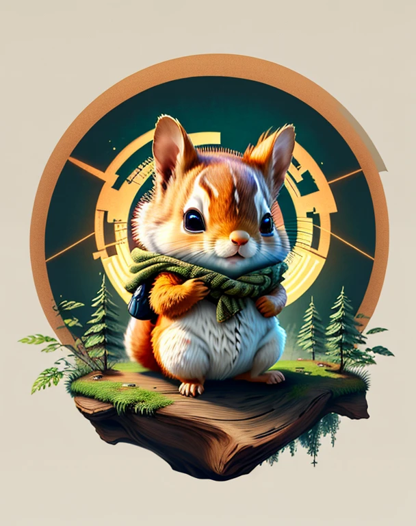 Best image quality、"Create adorable creature masterpieces with highly detailed concept art. Use your imagination", （squirrel）, Attention to detail, In 8K、Best image quality、squirrelはこれからの冒険にワクワクしています、I have a knife、squirrelの女王です