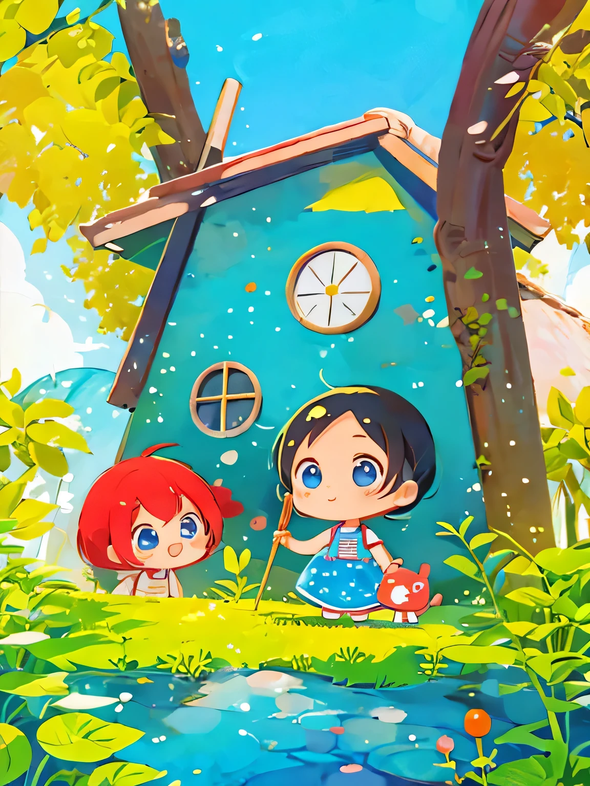 Fujio Akatsuka Style, Kawaii Design, most beautiful girl ever、Chibi, monkey, The house of the future、Mars