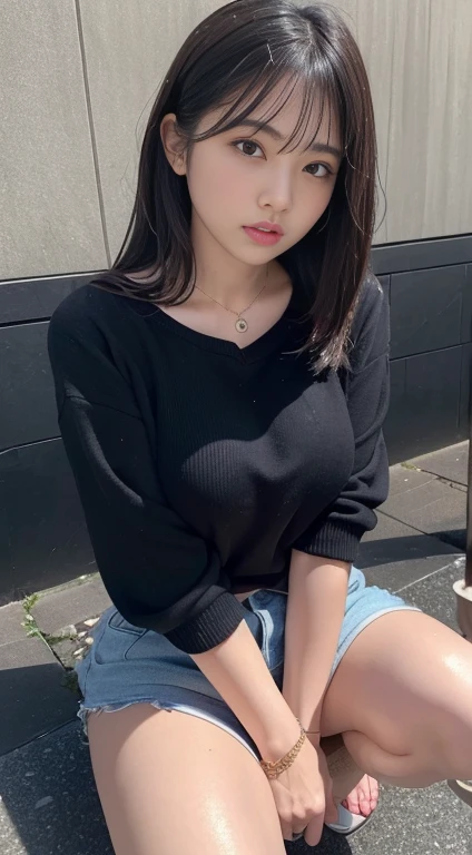 (masterpiece, 16k,8k,4K ,Very detailed:1.1),(Beautiful Face:1.1),(One Girl:1.1),Age 25,Japanese Girls,(Jewelry Lifting:1.3),(urination:1.4),(Embarrassing:1.2), Open your mouth,I opened my eyes,Medium Shot,Moaning,(Saliva trace), Wide-eyed, (Frowning),(Crazy Eyes) ,Heavily wet,Provocative miniskirt,(Wet thighs),(Open leg pose),C cup breasts,(Pee running down her legs),Black Hair, Peeing on your own, Wet clothes, The face of a talented person,I can't hold my pee, Pee despair pose, 彼女の体はI can't hold my pee,Peeing in the middle of the city, stand up, Hyper pee desperate face, Big pee poodle,Embarrassing顔,