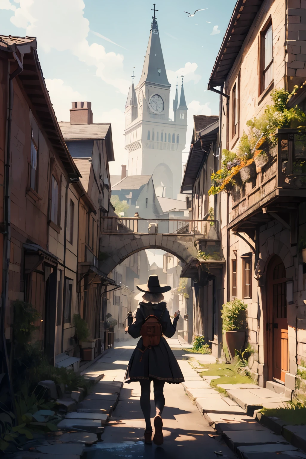 Create a captivating photo that embodies my love for adventure, travel, and video games, along with my passion for making people happy, appreciation for old stories and Victorian styles, and connection to nature and the character of Anya from Spy Family