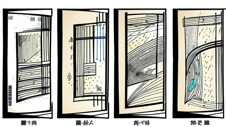 Package Design、Rain image、Countless vertical curves、abstract drawing