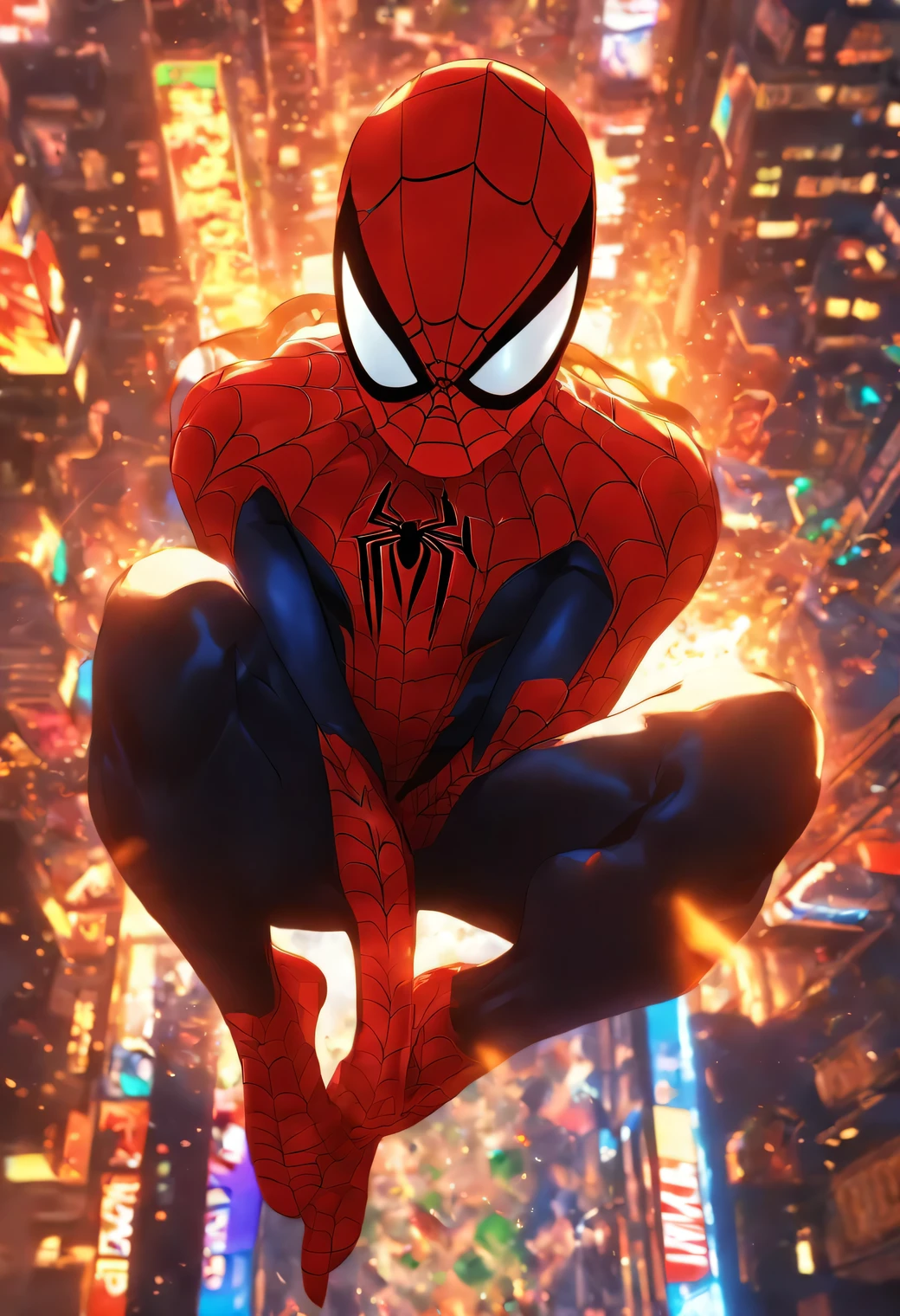 foto do Homem aranha da Marvel do lado de fora da cidade 17, chuvoso, rtx, Octano, irreal