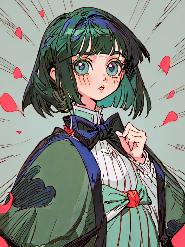 (top-quality、masterpiece:1.2) 1girl, kimetsu no yaiba, upper body, illustration, bob cut