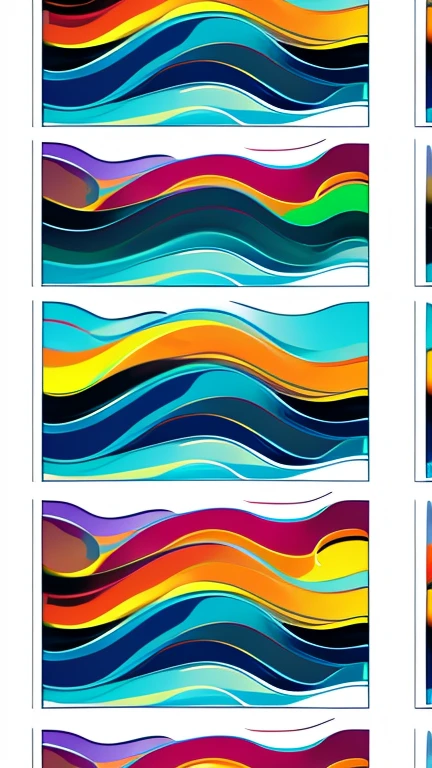 abstract drawing、Rain image、(((Seven vertical curves)))