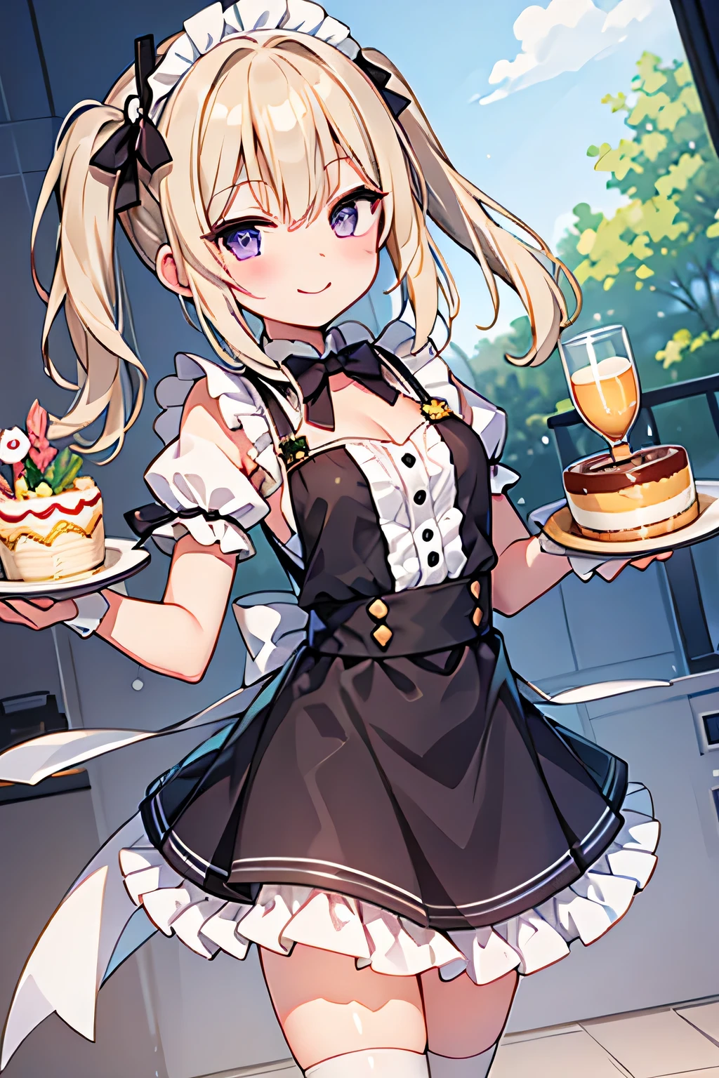 highest quality、smile、Maid clothes、Cafe
