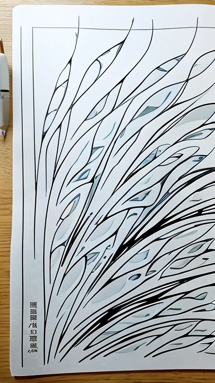 Kanze Water、abstract drawing、PAPERCUT