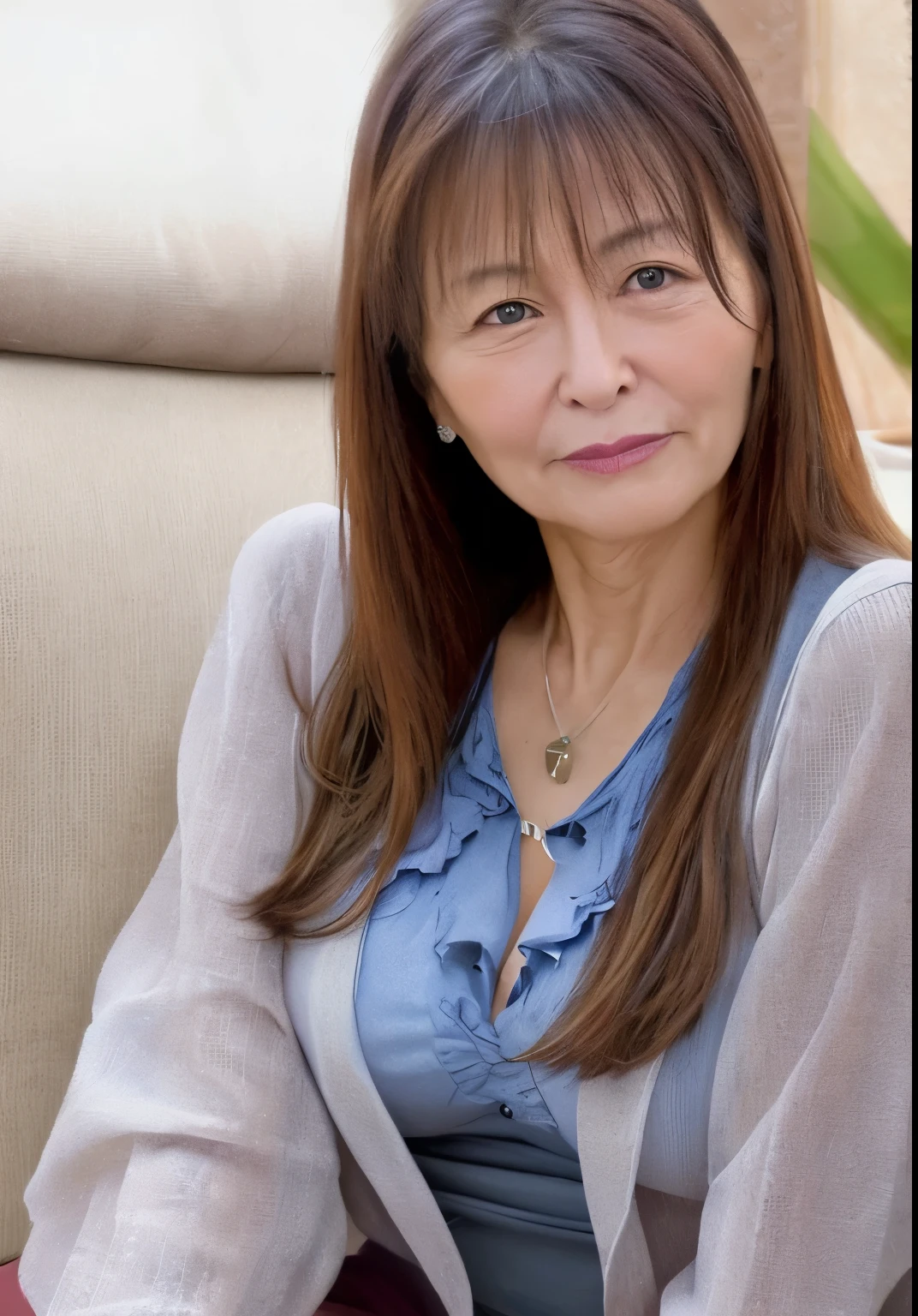 50 years old、Realistic、cleavage