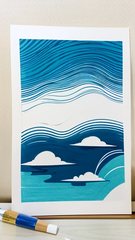 Kanze Water、abstract drawing、PAPERCUT