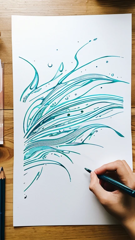 Kanze Water、abstract drawing、PAPERCUT